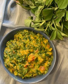 Lasooni Methi | Garlic Fenugreek Curry | Flavorful Indian Side Dish | Easy Vegetarian Recipe | Nutritious and Aromatic Curry — recipe by Renu Dalal