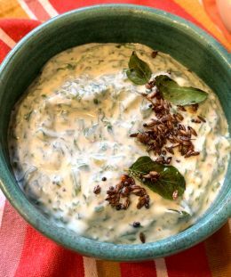 Palak Raita | Spinach Yogurt Dip | Cooling Indian Side Dish | Nutritious Green Raita | Iron-Rich Yogurt Recipe | Renu Dalal — recipe by Renu Dalal