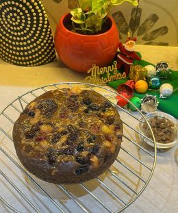 Eggless Plum Cake | Christmas Fruit Cake | Egg-Free Holiday Cake | Spiced Plum Cake — recipe by Renu Dalal