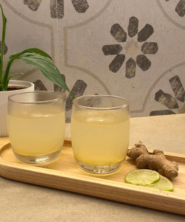 Lemon Ginger Sparkler | Sparkling Lemon Ginger Drink | Honey Lemon Ginger Fizz | Refreshing Summer Cooler — recipe by Renu Dalal