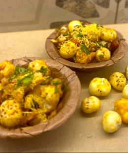 Makhana Bhel | Roasted Fox Nuts Chaat | Healthy Indian Snack | Protein Rich Evening Snack — recipe by Renu Dalal