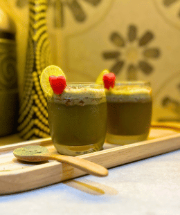 Raspberry Iced Matcha | Raspberry Matcha Latte | Iced Matcha Drink | Healthy Matcha Beverage — recipe by Renu Dalal